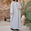 Stijlvolle Abaya voor Moslimvrouwen met Zachte Kreukstof