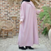 Stijlvolle Abaya voor Moslimvrouwen met Zachte Kreukstof