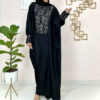 Stijlvolle Vlinder Abaya voor Dames – Zachte Kreukstof