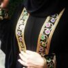 Traditionele Zwarte Abaya met Bloemenpatroon