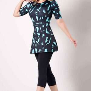 Dames Korte Mouw Burkini Zwemkleding Model Safa