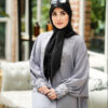 Traditionele Abaya met Bloemenborduurwerk – Zwart