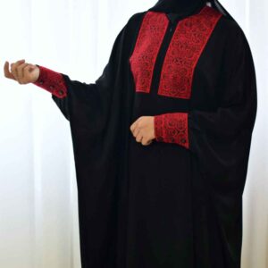 Traditionele Vlinder Abaya voor Dames – Geborduurd met Zachte Stof