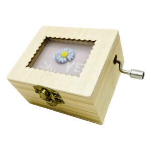 Handmatig Houten Muziekdoosje Model Flower