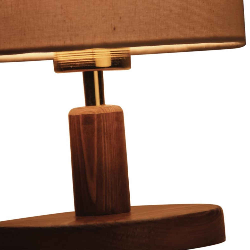 Minimalistische Houten Tafellamp Mitra – Witte Kap