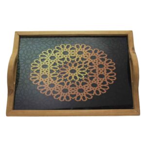 Perzisch Houten Serveerblad – Mandala | Ideaal voor Thee, Koffie & Meer