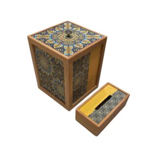 Perzische Houten Prullenbak & Zakdoos Set – Khial