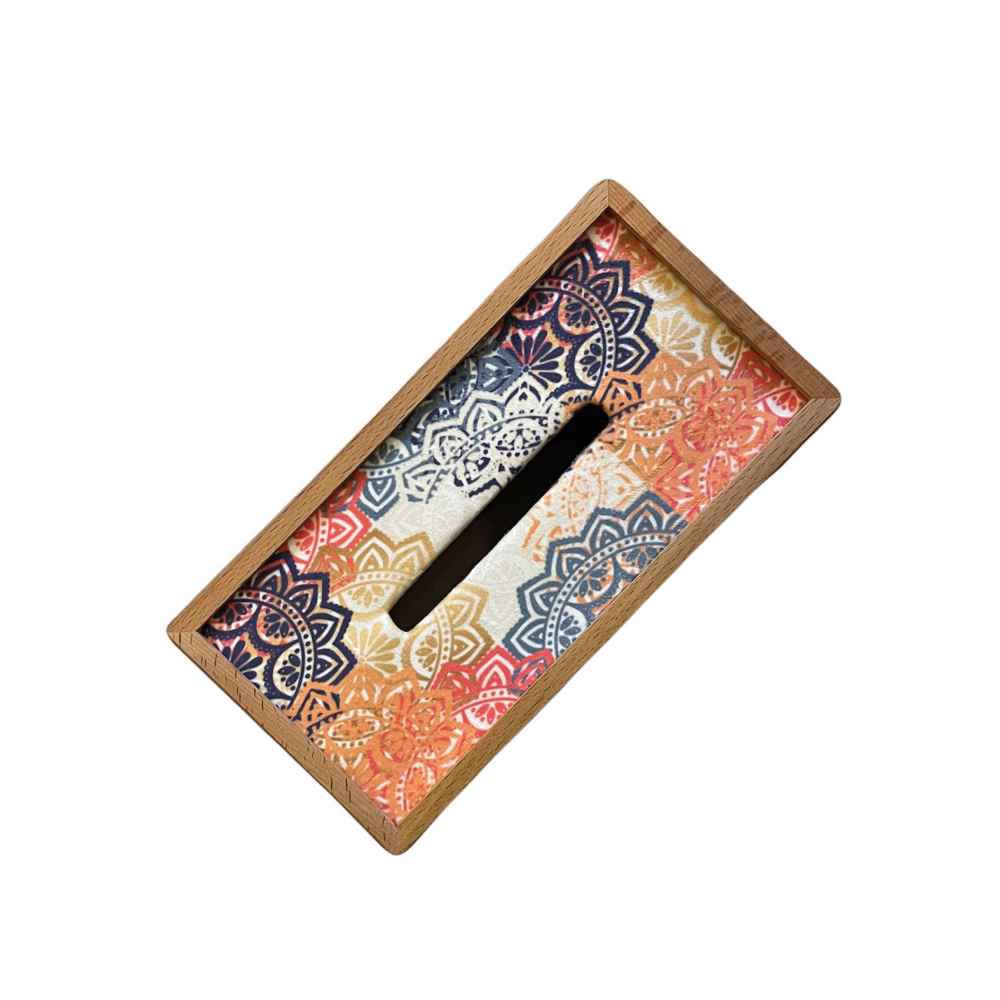Perzische Houten Prullenbak & Zakdoos Set – Negar