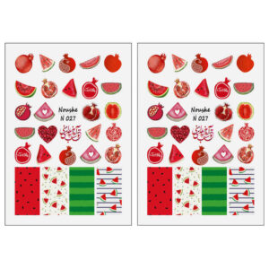 Fruit Nagelstickers – Yalda Granaatappel Ontwerp