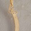 Zulfiqar Zwaard Ketting – Goudkleurige Stalen Hanger