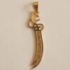 Zulfiqar Zwaard Ketting – Goudkleurige Stalen Hanger