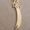 Zulfiqar Zwaard Ketting – Goudkleurige Stalen Hanger