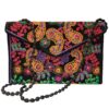 Geborduurde Etnische Fluwelen Clutch Paisley