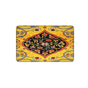 Perzische Creditcard Sticker — Geel Elegant Design