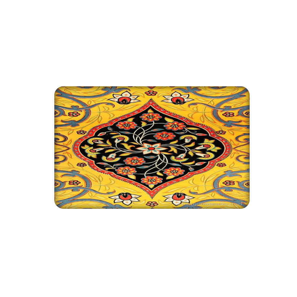 Perzische Creditcard Sticker — Geel Elegant Design