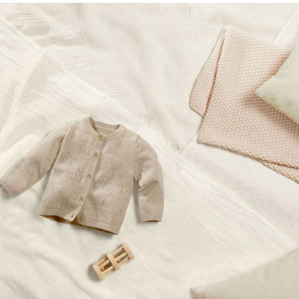 Gebreid Babyvest met Lange Mouwen – Model Soshiant