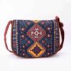 Handgemaakte Crossbody Schoudertas met Geometrisch Ontwerp