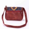 Handgemaakte Crossbody Schoudertas met Geometrisch Ontwerp