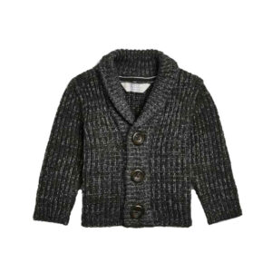 Gebreide Babypullover – Model Sasha Zwart