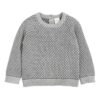 Grijze Gebreide Babypullover – Model Mahya