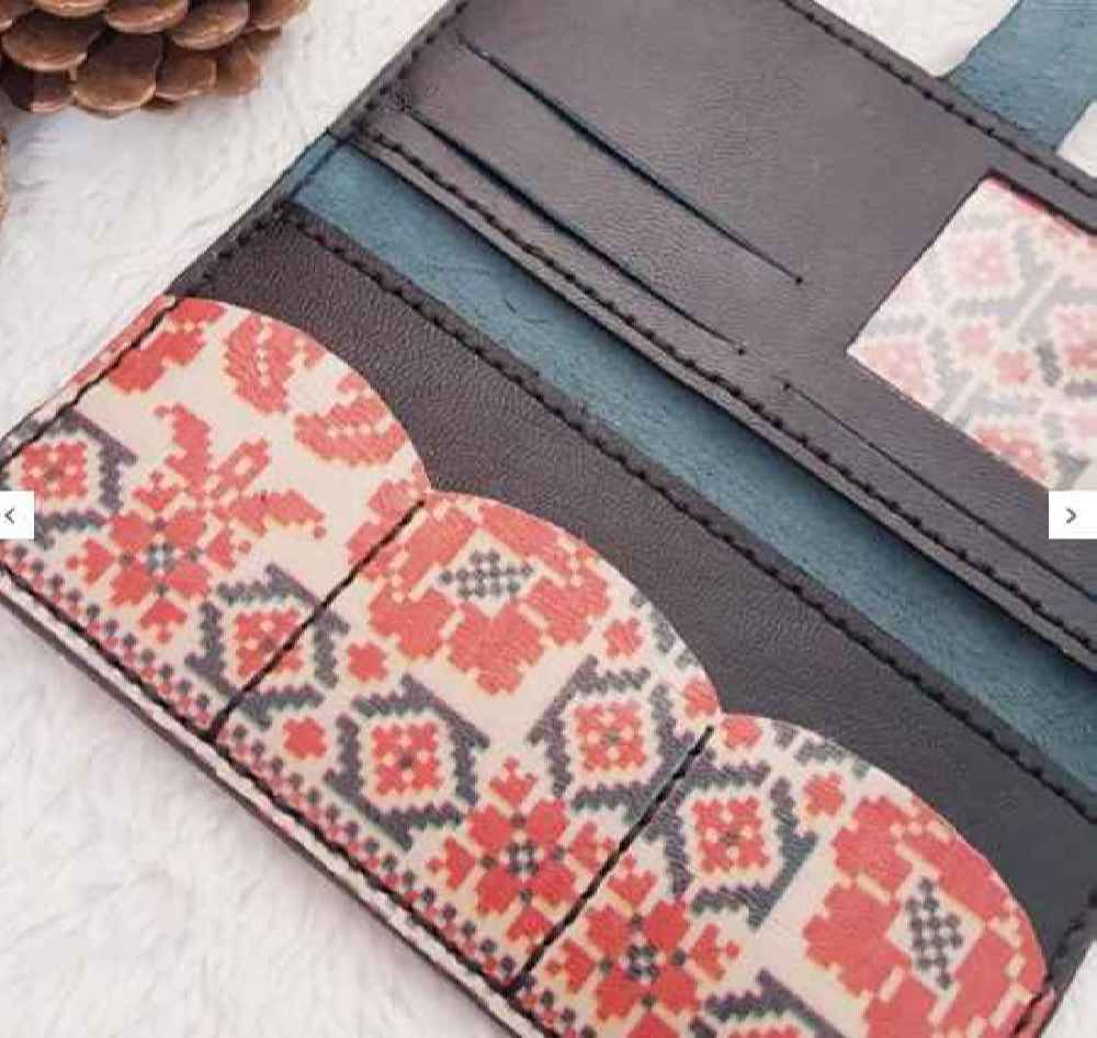 Perzische Leren Lange Damesportemonnee – Saadat Design