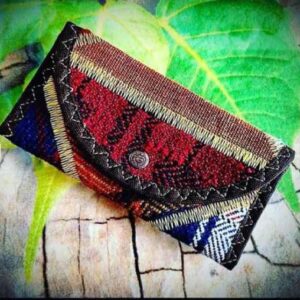 Perzische Dames Portemonnee – Handgemaakte Jajim Stof Elena Design