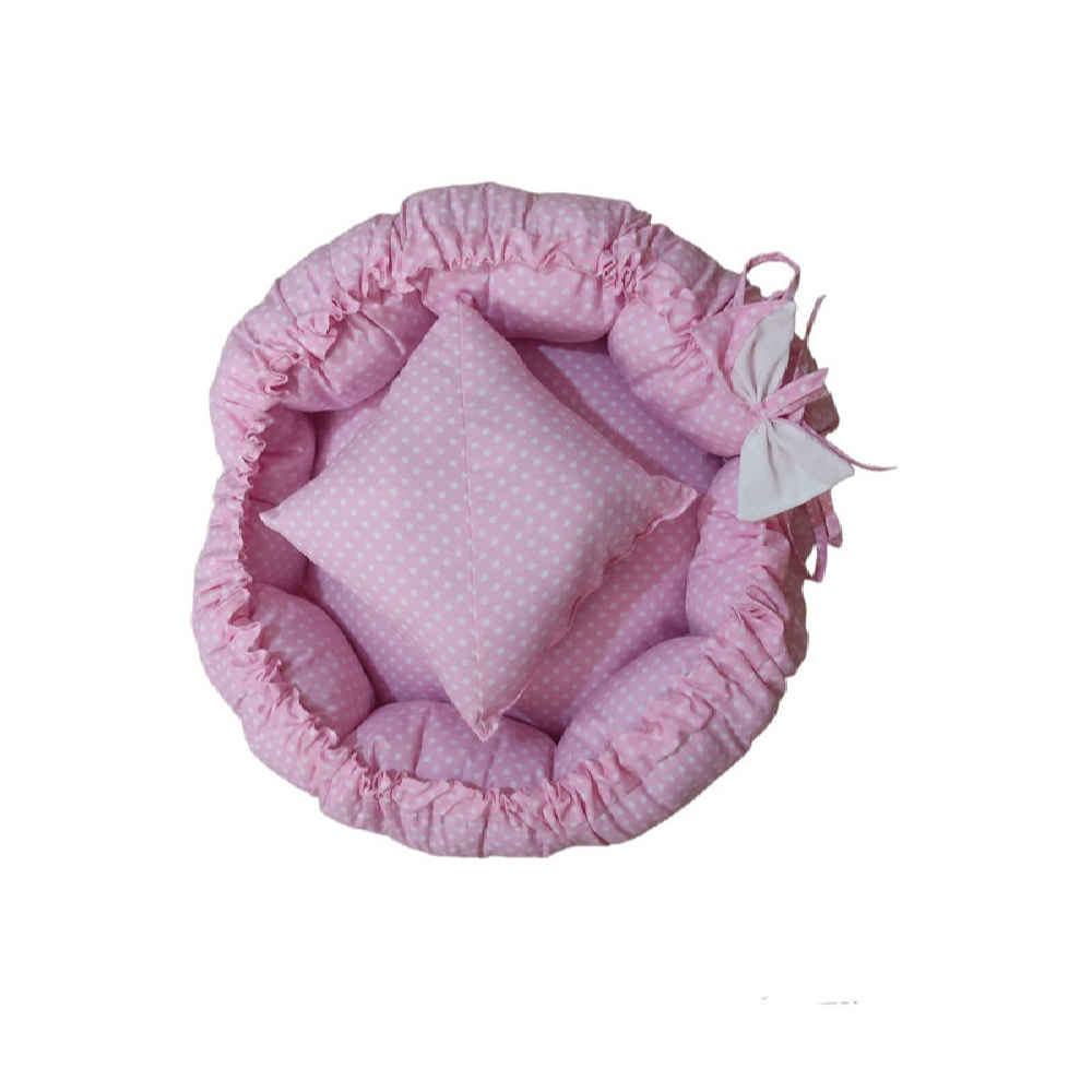 Klassiek Katoenen Babynest – Panah Model Lila