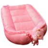 Roze Fluwelen Babynestje – Model Nazila