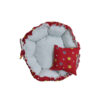 Rond Babynestje - Model Night met Sterrenmotief – Rood