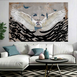 Perzisch Kalligrafie Wandtapijt – Wings
