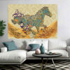 Perzisch Kalligrafie Wandtapijt – Horse