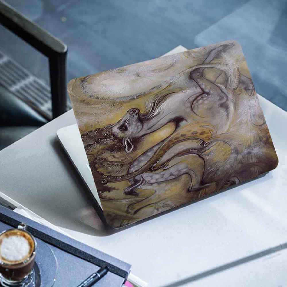 Bruine Laptop Skin – Perzische Kunst Miniatuur