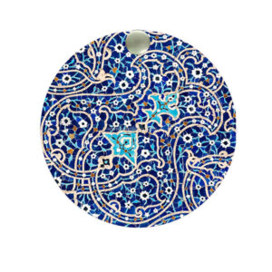 Ronde Zakspiegel Farhang – Perzisch Navy Blauw Design