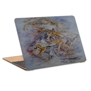 Meisje & Gazelle Laptop Skin – Purperen Kunststicker