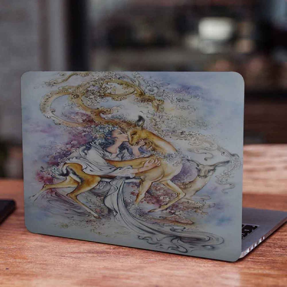 Meisje & Gazelle Laptop Skin – Purperen Kunststicker