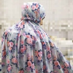 Islamitische Namaz Chador met Mouwen voor Vrouwen – Ideaal voor Gebed – Bloemenpatroon Sama