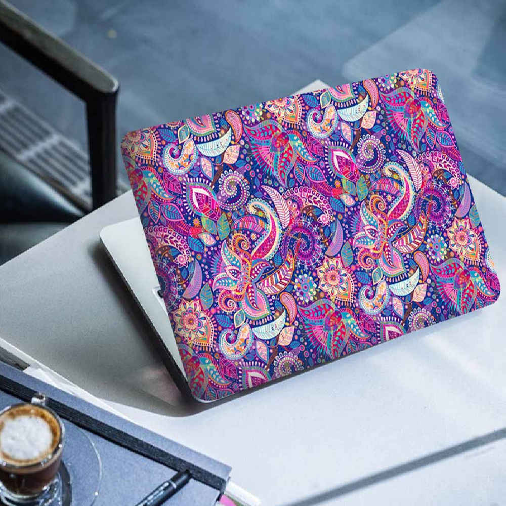 Laptop Skin Decal – Roze Bloemenornament