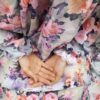 Islamitische Namaz Chador met Mouwen voor Vrouwen – Ideaal voor Gebed – Bloemenpatroon Sama