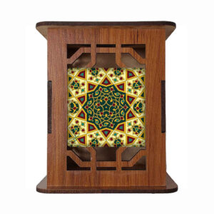 Houten Pennenhouder – Sun Pattern Design