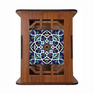 Blue Design – Elegante Perzische Houten Pennenhouder voor Kantoor