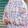 Islamitische Namaz Chador met Mouwen voor Vrouwen – Ideaal voor Gebed – Bloemenpatroon Negar