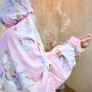 Islamitische Namaz Chador met Mouwen voor Vrouwen – Ideaal voor Gebed – Bloemenpatroon Mahla