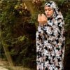 Islamitische Namaz Chador met Mouwen voor Vrouwen – Ideaal voor Gebed – Bloemenpatroon Zara
