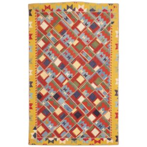 Perzisch Wol Kilim Tapijt Handgeweven in Fars Traditioneel Ata