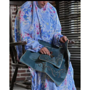 Islamitische Namaz Chador met Mouwen voor Vrouwen – Ideaal voor Gebed – Bloemenpatroon Samin