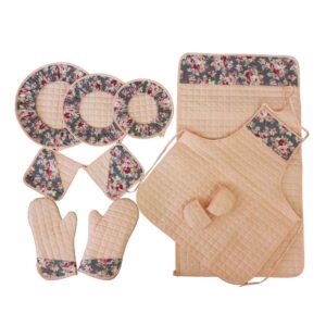 11-Delige Bloemen Keukenschort Set – Mamisa Model