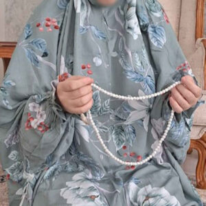 Islamitische Namaz Chador met Mouwen voor Vrouwen – Ideaal voor Gebed – Bloemenpatroon Samin