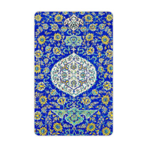 Perzische Creditcard Sticker — Blauw Traditioneel Patroon