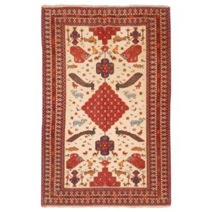 Vintage Perzisch Sirjan Handgeweven Kilim Tapijt Pauw