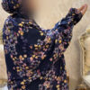 Islamitische Namaz Chador met Mouwen voor Vrouwen – Ideaal voor Gebed – Bloemenpatroon Azar